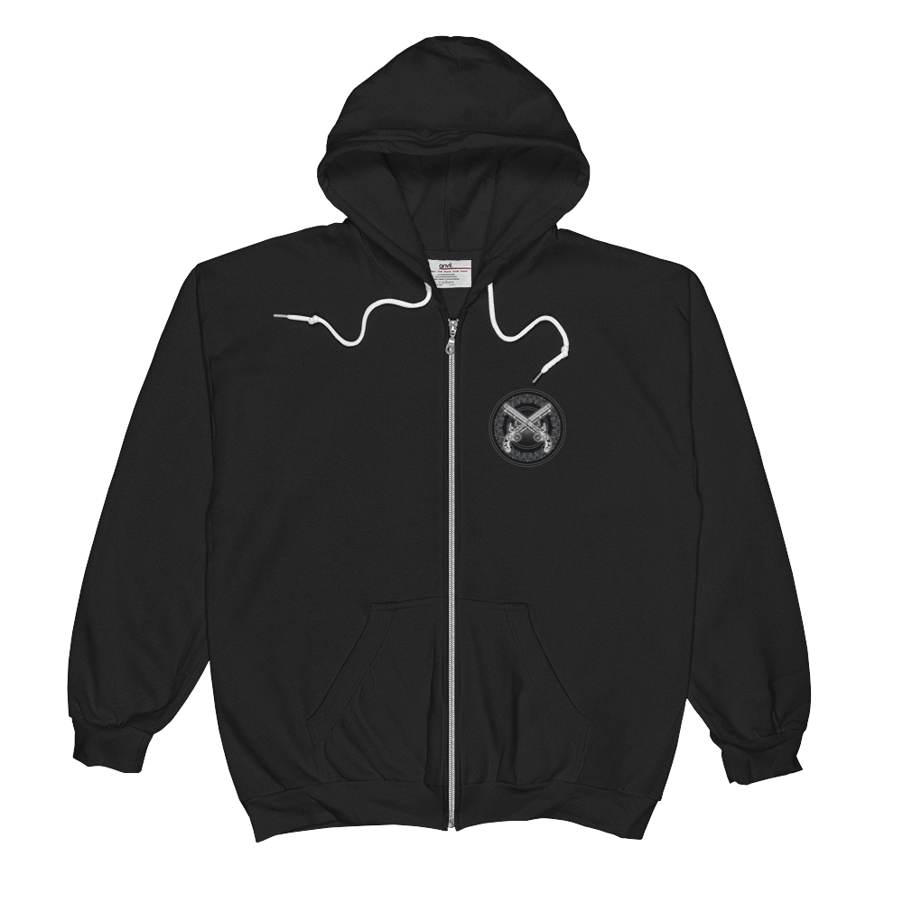 GunFight Zip Hoodie (Black) - GunFight