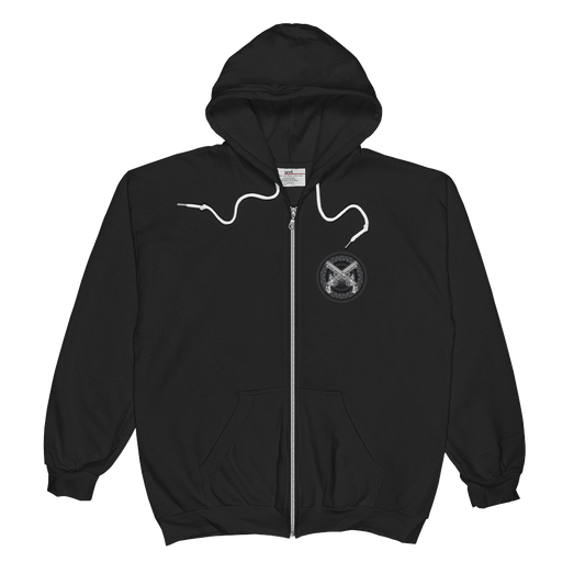 GunFight Zip Hoodie (Black) - GunFight